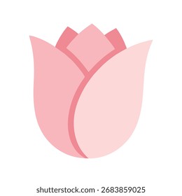 Arte vectorial de flor de tulipán rosa 