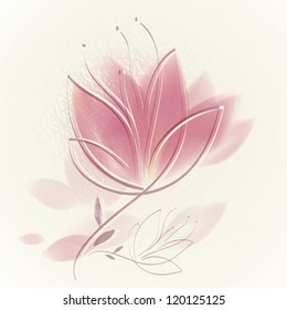 Pink tulip / Lovely floral background