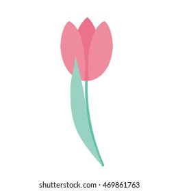 pink tulip symbol logo