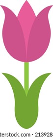 Pink Tulips clipart spring tulip vector silhouette