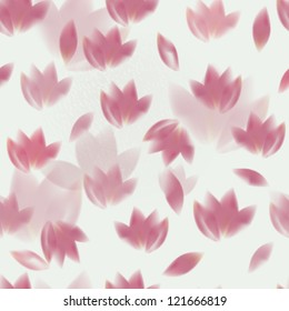 Pink tulips / Romantic seamless background