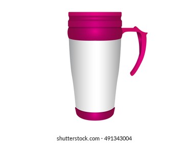 Pink tumbler vector for branding item