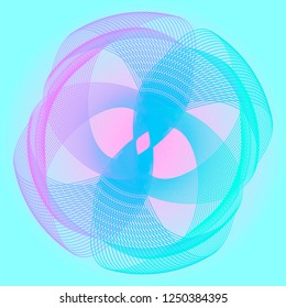 Pink turquoise pattern on a turquoise background
