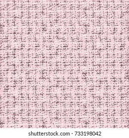 Pink tweed fabric texture. Abstract vector.