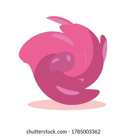 pink twirl abstract vector illustration