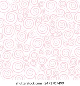 pink twirl lines seamless pattern
