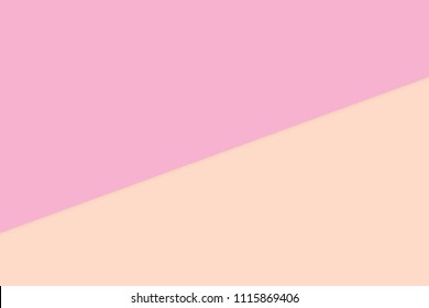 pink two color soft paper pastel background, minimal flat lay style fashionable cosmetics pastel color top view banner, wallpaper geometric flat lay pastel style abstract overlays backdrop (vector)