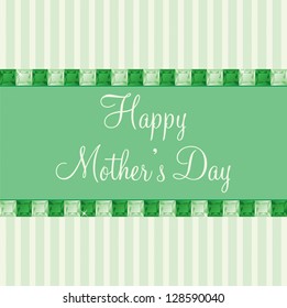 Pink two toned Mother's Day gem card in vector format.