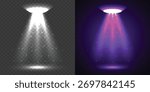 Pink UFO Spotlight Beam Rays