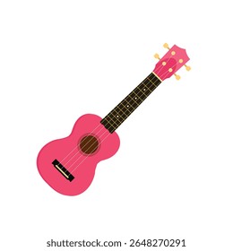 ukulele rosa isolado no branco