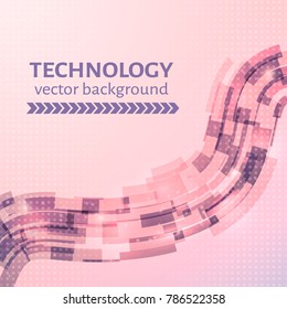 Pink and ultra violet technology abstract background. Easy to edit design template for your business projects. Vector illustration.