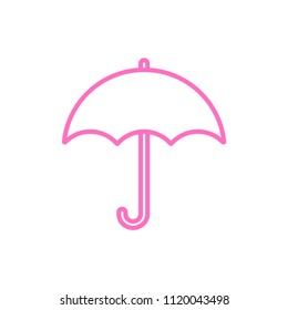 pink umbrella icon, umbrella decoration