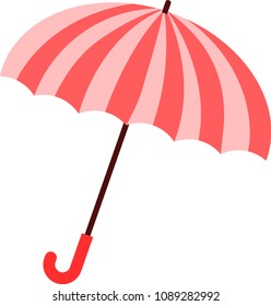Pink umbrella illustration