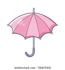 Pink umbrella isolated