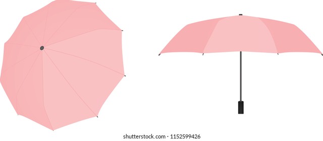 Pink umbrella. vector illustration