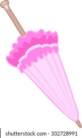 Pink Umbrella Vector Illustration
