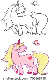 Pink unicorn art