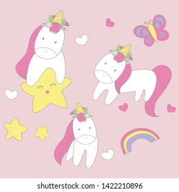 pink unicorn cute decoration girl