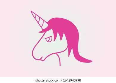 
 pink unicorn drawn sideways.