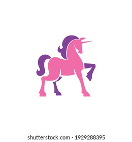 Pink Unicorn On White Background Sign Stock Vector (Royalty Free ...