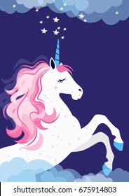 pink unicorn in space