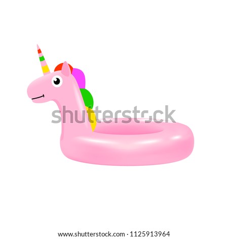 pink unicorn swim inflatable