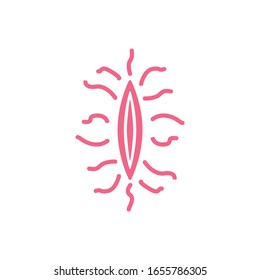 pink vagina logo design vector illustration