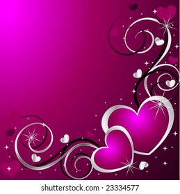 rosafarbener Valentinhintergrund