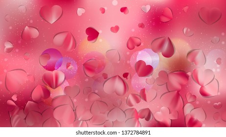 Pink Valentine Background Illustrator