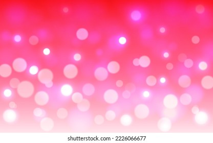 Fondo abstracto de luz suave del bokeh de color rosa, Vector eps 10 ilustración de partículas de bokeh, decoración de fondo