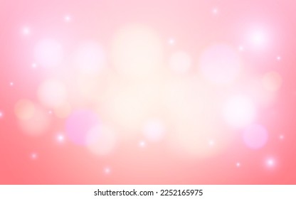 Fondo abstracto de luz suave del bokeh de color rosa, Vector eps 10 ilustración de partículas de bokeh, decoración de fondo