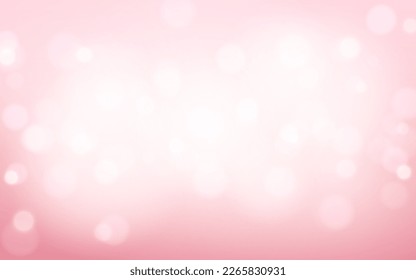 Fondo abstracto de luz suave del bokeh de color rosa, Vector eps 10 ilustración de partículas de bokeh, decoración de fondo