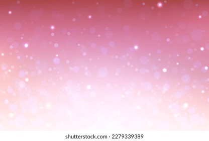 Fondo abstracto de luz suave del bokeh de color rosa, Vector eps 10 ilustración de partículas de bokeh, decoración de fondo