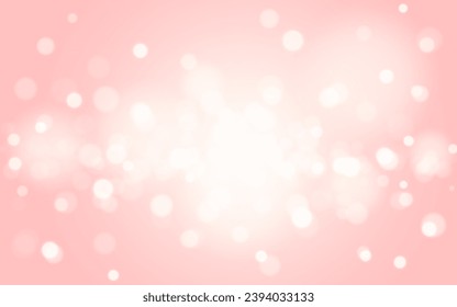 Pintura de color rosa con fondo abstracto de luz suave, Vector eps 10 ilustración de partículas de bokeh, decoración de fondo