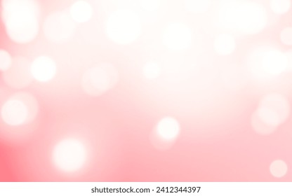 Fondo abstracto de luz suave del bokeh de color rosa, Vector eps 10 ilustración de partículas de bokeh, decoración de fondo