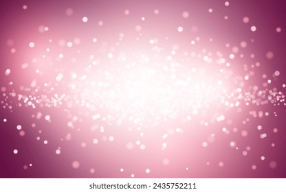 Fondo abstracto de luz suave de bokeh de San Valentín rosa, Vector eps 10 ilustración de partículas bokeh, decoración de fondo