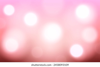 Fondo abstracto de luz suave de bokeh de San Valentín rosa, Vector eps 10 partículas de bokeh ilustración, decoración de fondo