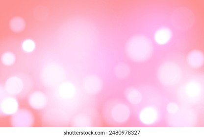Pink valentine bokeh soft light abstract background, Vector eps 10 illustration bokeh particles, Background decoration