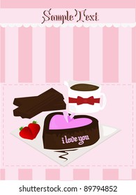 pink valentine card