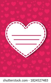 ilustración vectorial del concepto de tarjeta de San Valentín rosa