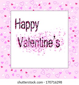 Pink Valentine card for every girl and woman