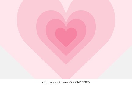 Pink Valentine Creative concept of Happy Valentines Day web banner or header. Modern abstract art background design.