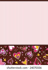 pink valentines  background, vector illustration