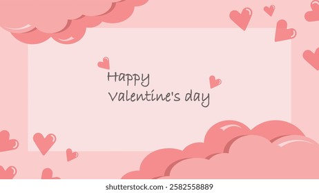 pink valentine's day background, gift card