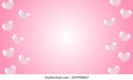 Pink Valentine's day background. Pink hearts on pink backdrop