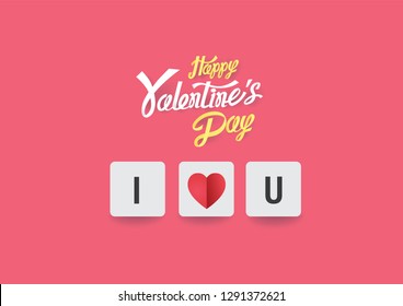 Pink Valentine's Day background with text