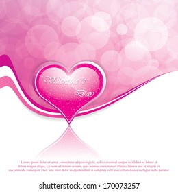 Pink Valentine's Day background.Vector