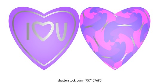Pink valentines day card