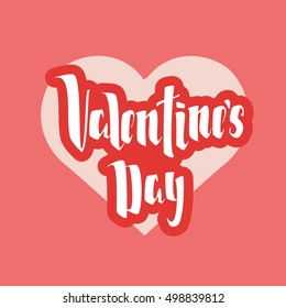  pink valentines day congratulations card with handwritten text and heart background