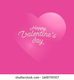 Pink Valentine's Day with gradient hearts on pink. Logo Typography gold. Vector illustration. Greeting card. web banner,